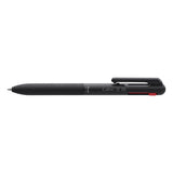 Pentel Calme Quiet Click Multi Ballpoint Pen - Black/Blue/Red Ink - 0.5 mm - Black Body - Multi Pens - Bunbougu