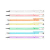 Pentel Hybrid Milky Gel Pen - 7 Pastel Colour Set - 0.8 mm -  - Gel Pens - Bunbougu