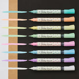 Pentel Milky Brush Pen - 8 Pastel Colour Set - Broad Tip -  - Brush Pens - Bunbougu