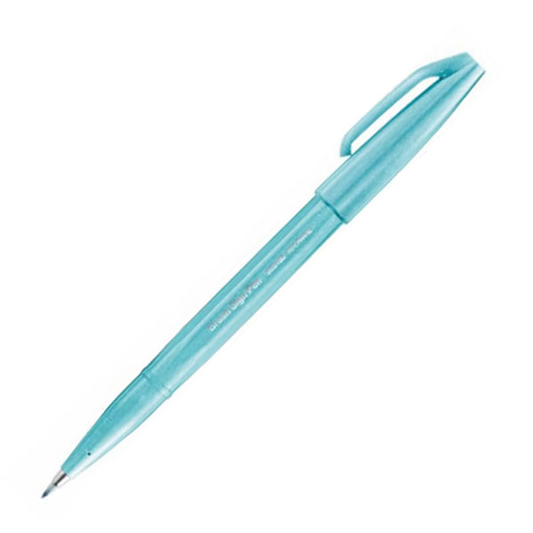 Pentel Fude Touch Brush Sign Pen - 12 New Colours - Pale Blue - Brush Pens - Bunbougu