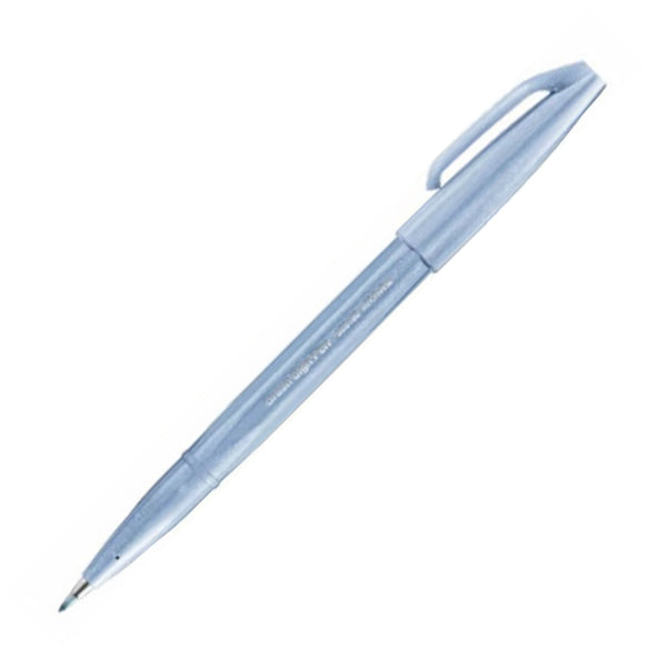 Pentel Fude Touch Brush Sign Pen - 12 New Colours - Grey Blue - Brush Pens - Bunbougu