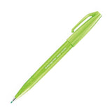 Pentel Fude Touch Brush Sign Pen - 12 New Colours - Light Green - Brush Pens - Bunbougu
