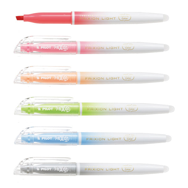 Pilot Frixion Light Natural Colour Erasable Highlighter - 6 Colour Set -  - Highlighters - Bunbougu