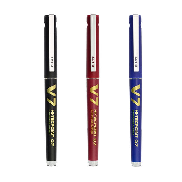 Pilot V7 Hi-Tecpoint Cartridge System Rollerball Pen - Refillable - 0.7 mm -  - Rollerball Pens - Bunbougu