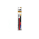 Pilot FriXion Ball Slim Multi Pen Refill - Pack of 3 - 0.38 mm - 3 Colour Pack - Refills - Bunbougu