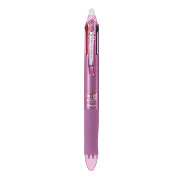 Pilot Frixion Ball Knock 4 Colour Gel Ink Multi Pen - 0.5 mm - Pink - Multi Pens - Bunbougu
