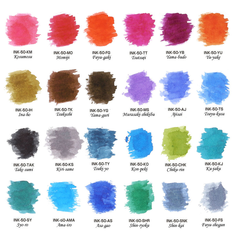 Pilot Iroshizuku Ink - 50 ml Bottle (Include 3 New Added 2025 Colours) - - Bottled Inks - Bunbougu