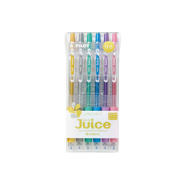 Pilot Juice Gel Pen - 6 Metallic Color Set - 0.5 mm -  - Gel Pens - Bunbougu