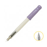 Pilot Kakuno Smiley Face Fountain Pen - Fine Nib - White Body/Purple Cap - Fountain Pens - Bunbougu