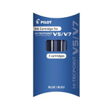 Pilot V5/V7 Hi-Tecpoint Rollerball Pen Ink Cartridges - 3 Cartridges - Blue - Ink Cartridges - Bunbougu