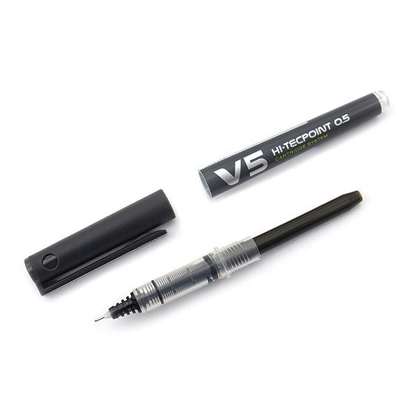 Pilot V5 Hi-Tecpoint Cartridge System Rollerball Pen - Refillable - 0.5 mm -  - Rollerball Pens - Bunbougu