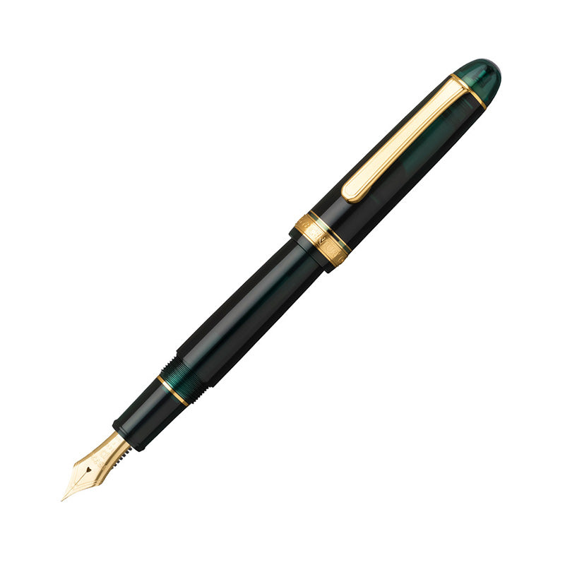 Platinum 3776 Century Fountain Pen - Laurel Green - 14k Gold - Medium Nib -  - Fountain Pens - Bunbougu