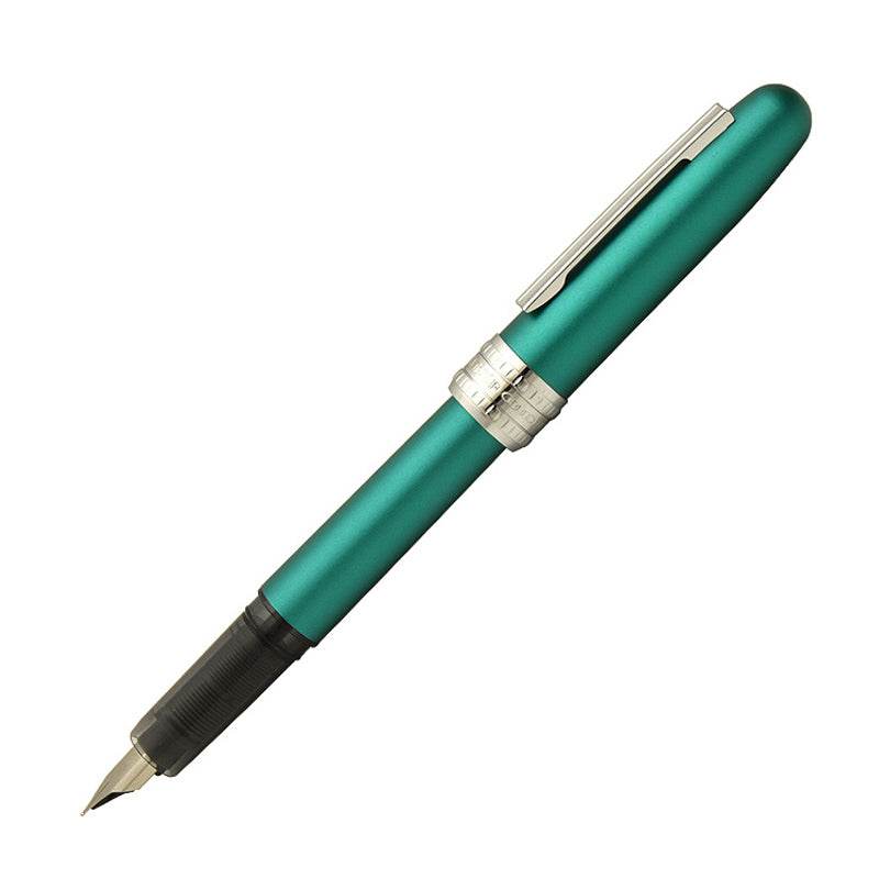 Platinum Plaisir Fountain Pen - Teal Green - Fine Nib -  - Fountain Pens - Bunbougu