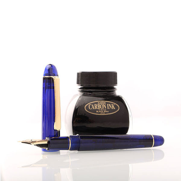 Platinum 3776 Century Fountain Pen - Chartres Blue - 14k Gold - Soft Fine Nib - Fountain Pens - Bunbougu