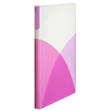 Plus Pasty Pastel Colour Clear Pocket Folder - 40 Pockets - A4 - Raspberry Pink - Binders & Folders - Bunbougu