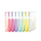 Plus Pasty Pastel Colour Clear Pocket Folder - 40 Pockets - A4