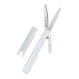 Plus Pen Style Compact Twiggy Scissors - Platinum X White -  - Scissors & Cutters - Bunbougu