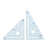 Raymay Study Mate Zero Edge Triangle Ruler Set -  - Rulers - Bunbougu