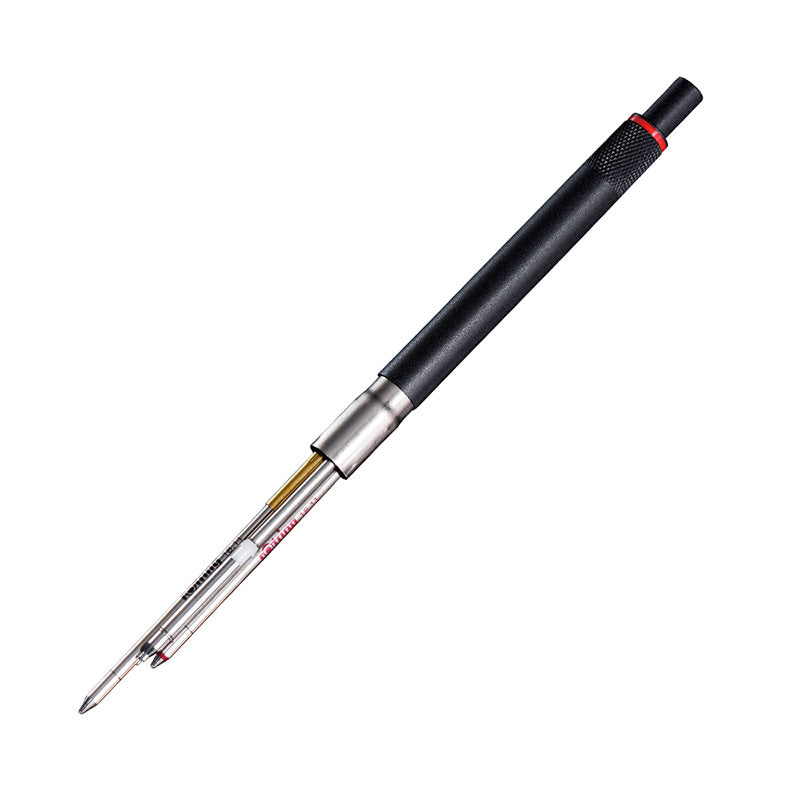 Rotring 600 3 in 1 Multi Pen - Black/Red/0.5 mm Pencil - Silver Body -  - Multi Pens - Bunbougu