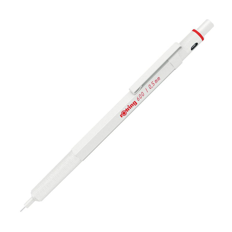 Rotring 600 Mechanical Pencil - Limited Edition - White - 0.5 mm - - Mechanical Pencils - Bunbougu