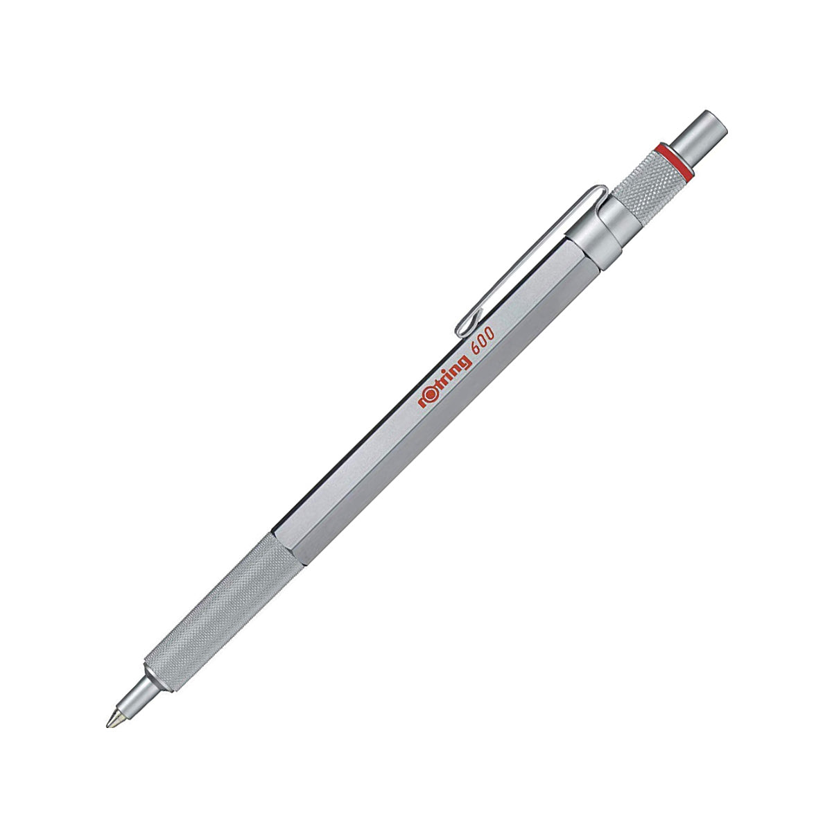 Rotring 600 Ballpoint Pen - Black Ink - Silver Body - 1.0 mm -  - Ballpoint Pens - Bunbougu
