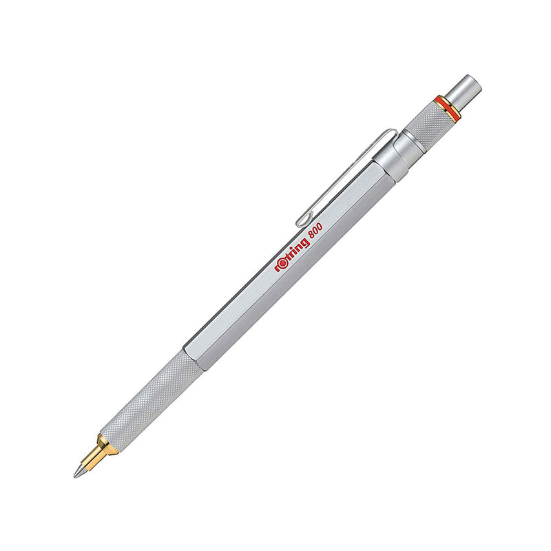Rotring 800 Ballpoint Pen - Black Ink - Silver Body - 1.0 mm -  - Ballpoint Pens - Bunbougu