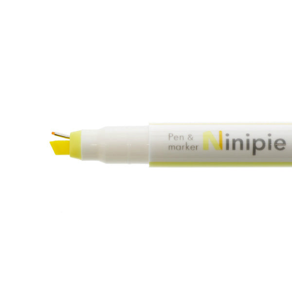 Sun-star Ninipie Dual Tip Highlighter - Needle Point/Chisel Tip - 0.5 mm/ 5 mm -  - Highlighters - Bunbougu