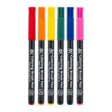 Sakura Koi Coloring Brush Pen - 6 Colour Set - Bright Colours -  - Brush Pens - Bunbougu