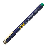 Sakura Pigma Micron ESDK Fineliner Pen - Green - Size 03 - 0.35 mm -  - Felt Tip Pens - Bunbougu