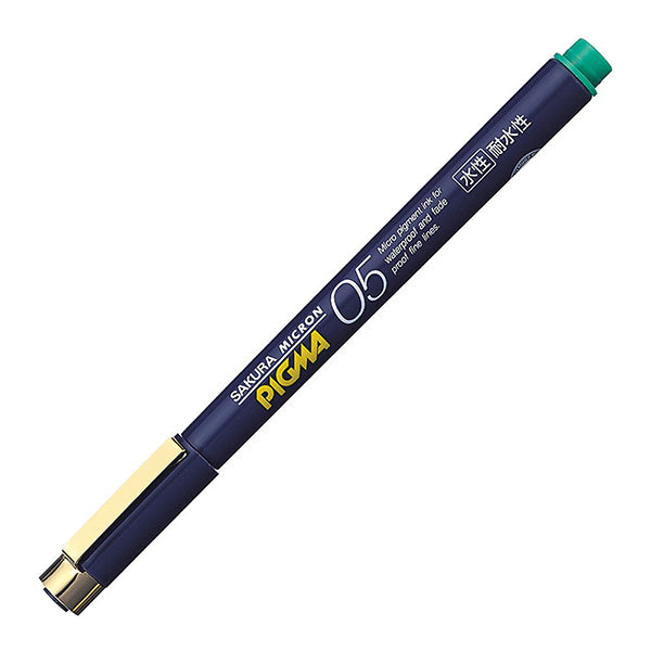 Sakura Pigma Micron ESDK Fineliner Pen - Green - Size 05 - 0.45 mm -  - Felt Tip Pens - Bunbougu