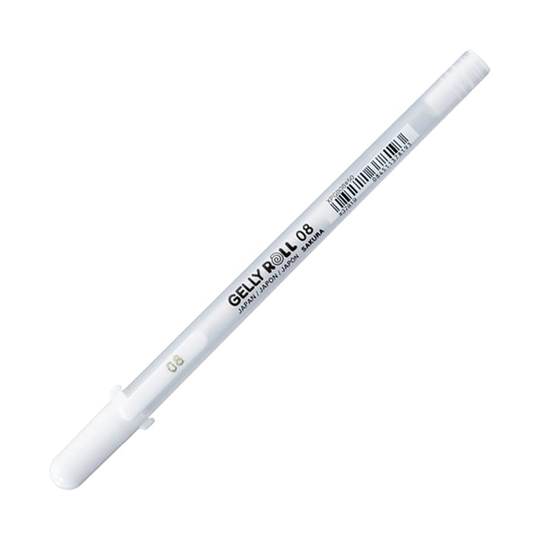 Sakura Gelly Roll Classic Gel Pen - White Ink - 08 Medium Point - 0.8 mm -  - Gel Pens - Bunbougu