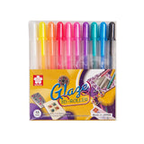 Sakura Gelly Roll Glaze 3D-Roller Gel Pen - 10 Glossy Colour Set - 1.0 mm