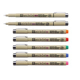 Sakura Pigma Micron Fineliner Pen - Assorted Colors - Size 01 - 0.25 mm - Orange - Felt Tip Pens - Bunbougu