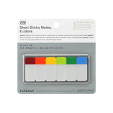 Stalogy Short Sticky Page Index Tabs - 6 Colours