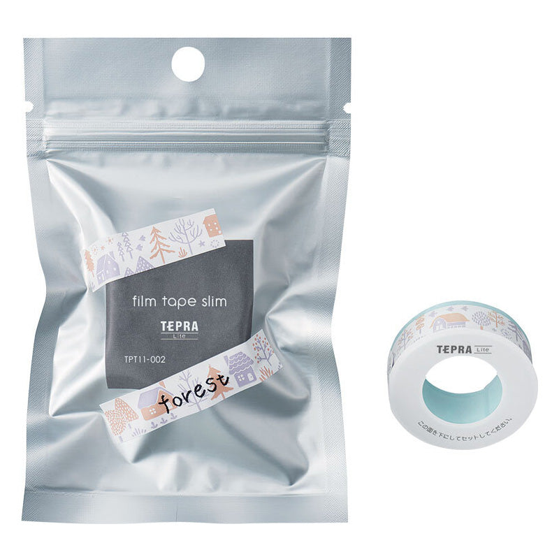 King Jim TEPRA Lite Film Tape - Slim 11 mm - Forest -  - Mini Label Printer Refills - Bunbougu