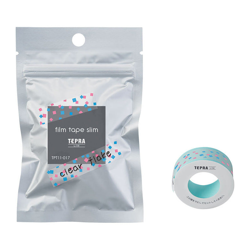 King Jim TEPRA Lite Film Tape - Slim 11 mm - Clear Flake -  - Mini Label Printer Refills - Bunbougu