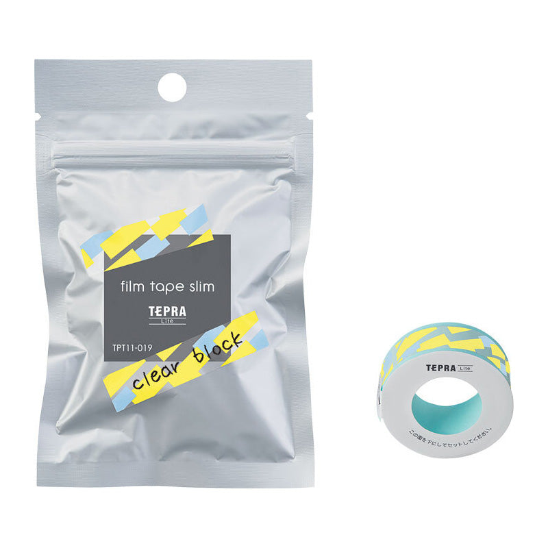 King Jim TEPRA Lite Film Tape - Slim 11 mm - Clear Block -  - Mini Label Printer Refills - Bunbougu