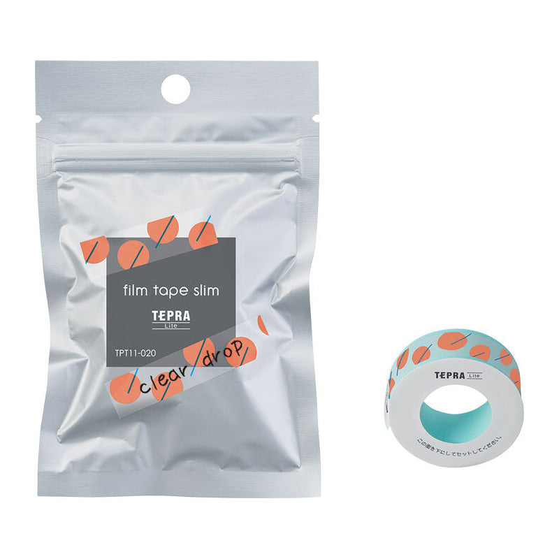 King Jim TEPRA Lite Film Tape - Slim 11 mm - Clear Drop -  - Mini Label Printer Refills - Bunbougu