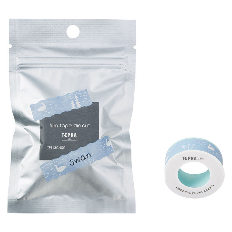 King Jim TEPRA Lite Film Tape - 13mm - Swan -  - Mini Label Printer Refills - Bunbougu