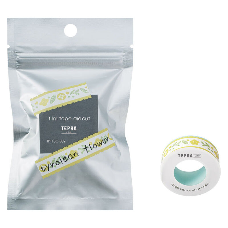 King Jim TEPRA Lite Film Tape - 13mm - Tyrolean Flower -  - Mini Label Printer Refills - Bunbougu