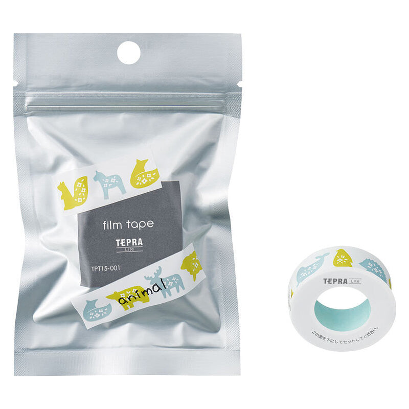 King Jim TEPRA Lite Film Tape - 15 mm - Animal -  - Mini Label Printer Refills - Bunbougu