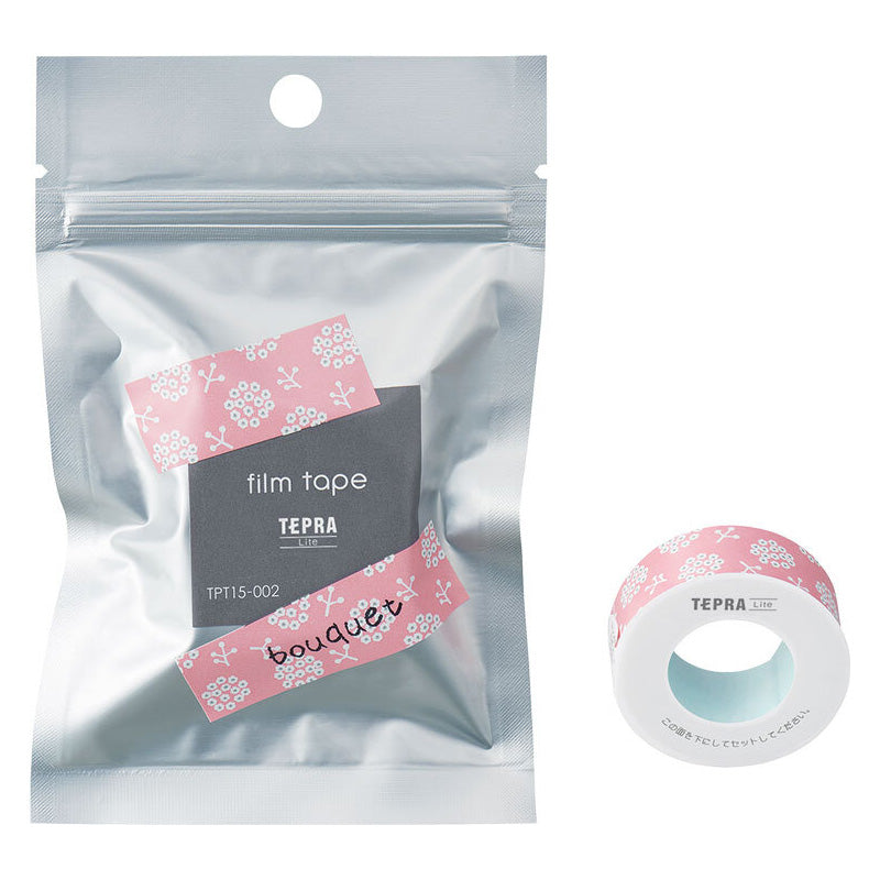 King Jim TEPRA Lite Film Tape - 15 mm - Bouquet -  - Mini Label Printer Refills - Bunbougu