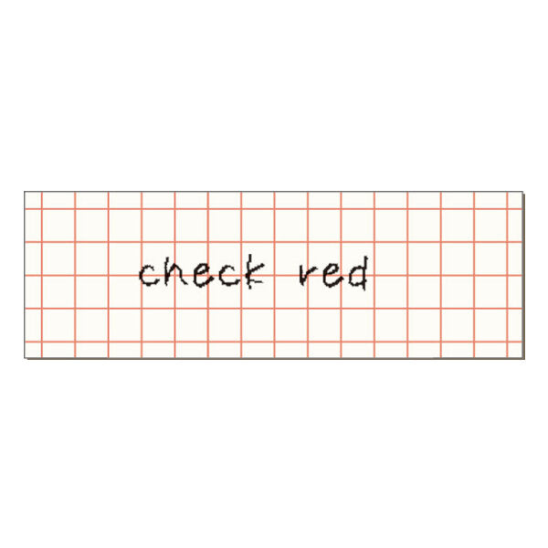 King Jim TEPRA Lite Film Tape - 15 mm - Check Red -  - Mini Label Printer Refills - Bunbougu