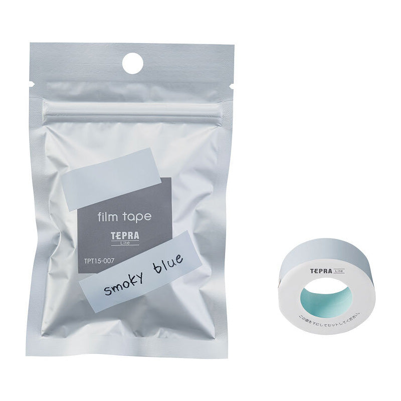 King Jim TEPRA Lite Film Tape - 15 mm - Smoky Blue -  - Mini Label Printer Refills - Bunbougu