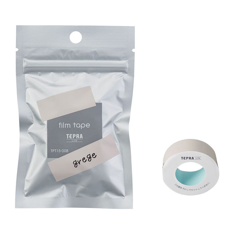 King Jim TEPRA Lite Film Tape - 15 mm - Grege -  - Mini Label Printer Refills - Bunbougu