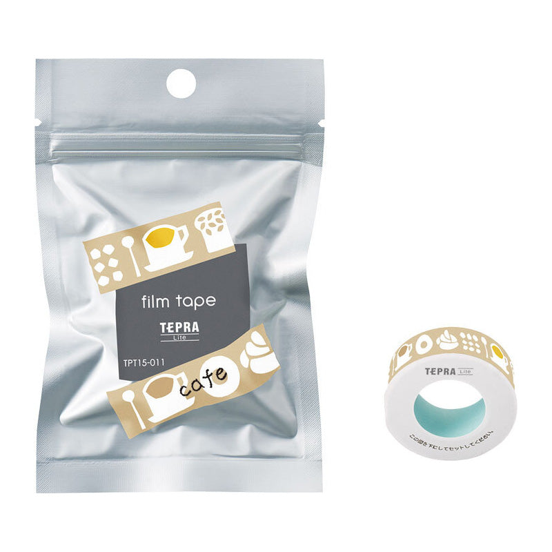 King Jim TEPRA Lite Film Tape - 15 mm - Café -  - Mini Label Printer Refills - Bunbougu