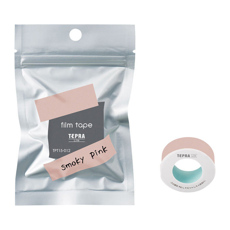King Jim TEPRA Lite Film Tape - 15 mm - Smoky Pink -  - Mini Label Printer Refills - Bunbougu