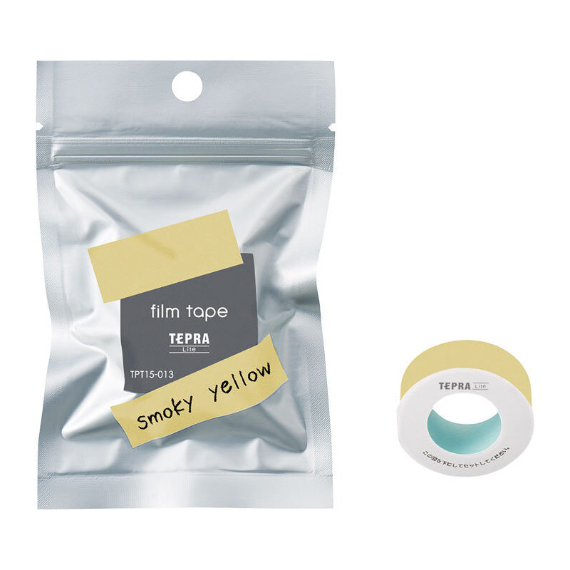 King Jim TEPRA Lite Film Tape - 15 mm - Smoky Yellow -  - Mini Label Printer Refills - Bunbougu