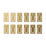 Traveler's Company Brass Number Clips - Set of 12 -  - Notebook Accessories - Bunbougu