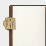 Traveler's Company Traveler's Notebook Accessories 030 - Brass Clip - TRC Logo -  - Planner Clips - Bunbougu